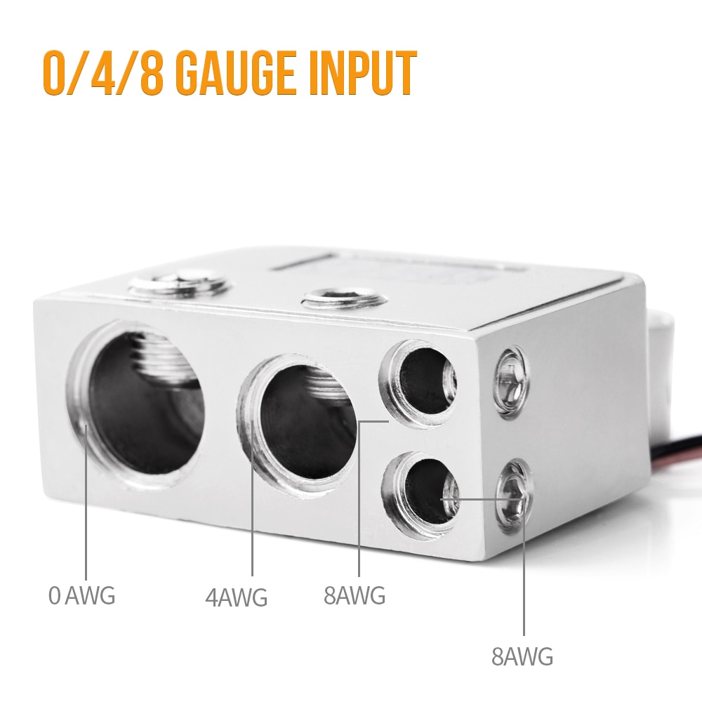 MICTUNING Car Battery Terminal Connectors Strong Versatility DC12V-24V Voltmeter 0 4 8 Gauge AWG Positive Negative Battery Clamp