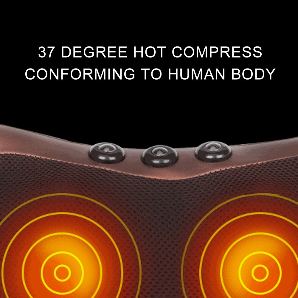 Elektryczna poduszka robić masażu na podczerwień opieka domowa masażer magnetyczny ulga ból 4/8 rolki poduszka robić masażu poduszka masaż pleców szyi