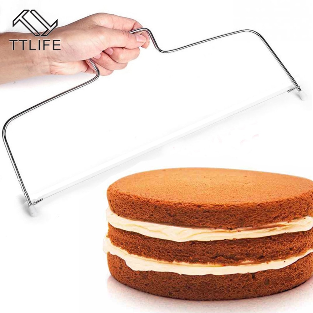 TTLIFE 1 PC Rvs Verstelbare Wire Cake Cutter Slicer Leveler DIY Cake Bakken Tools Keuken Accessoires