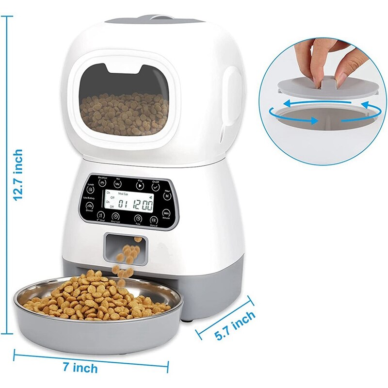 Pet automatic feeder robot type intelligent timing quantitative automatic feeding dispenser cat dog feeding bowl