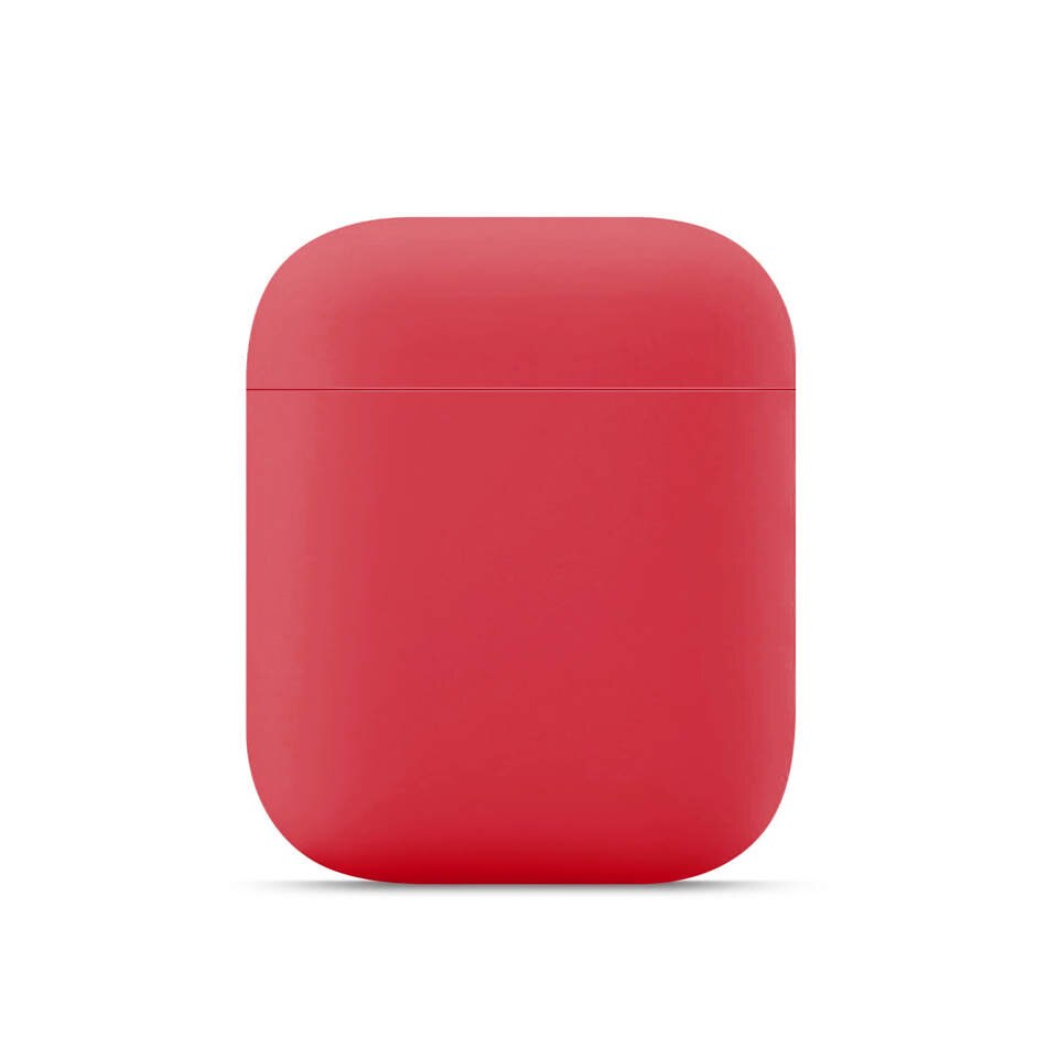 Funda de silicona para Airpods 2/1 cubrir lindo Airpods Ultra-delgada Airpods 2 MIFN auriculares para los Airpods 2/1 casos: Red