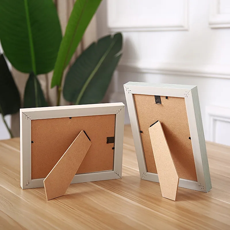 5 Color Rectangle Photo Frame Wall Mounted Living Room Decor Desk Ornament Wedding Family Picture Frame 5-10 Inch European Retro
