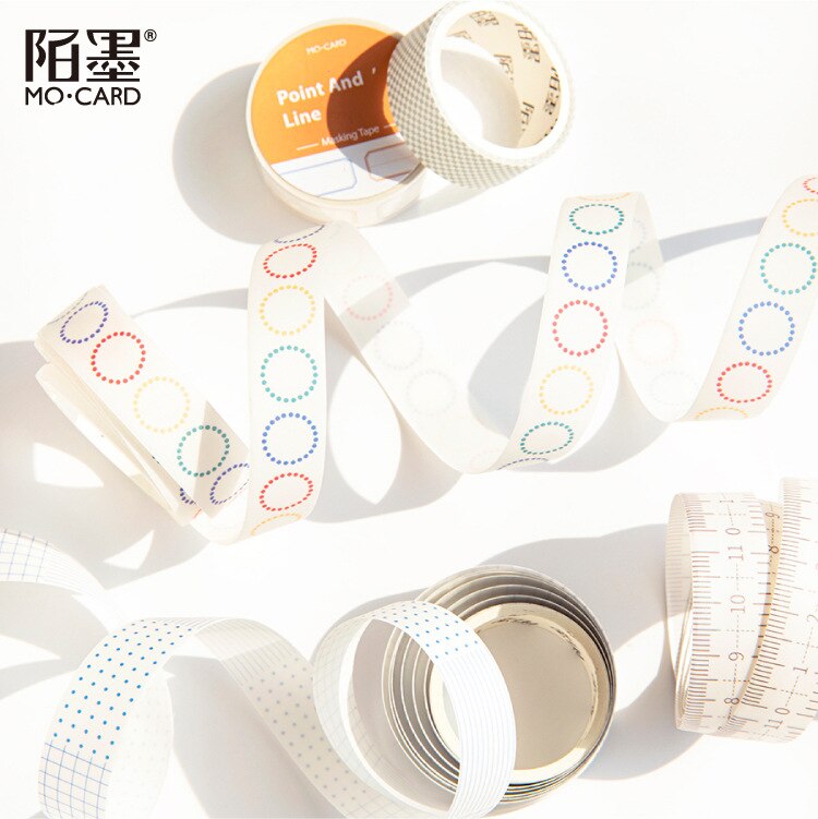 15mm*3M Fresh Simple Grid Lines Sulphuric Acid Paper Washi Tape Scrapbooking DIY Masking Tape Decorative Sticker School Office