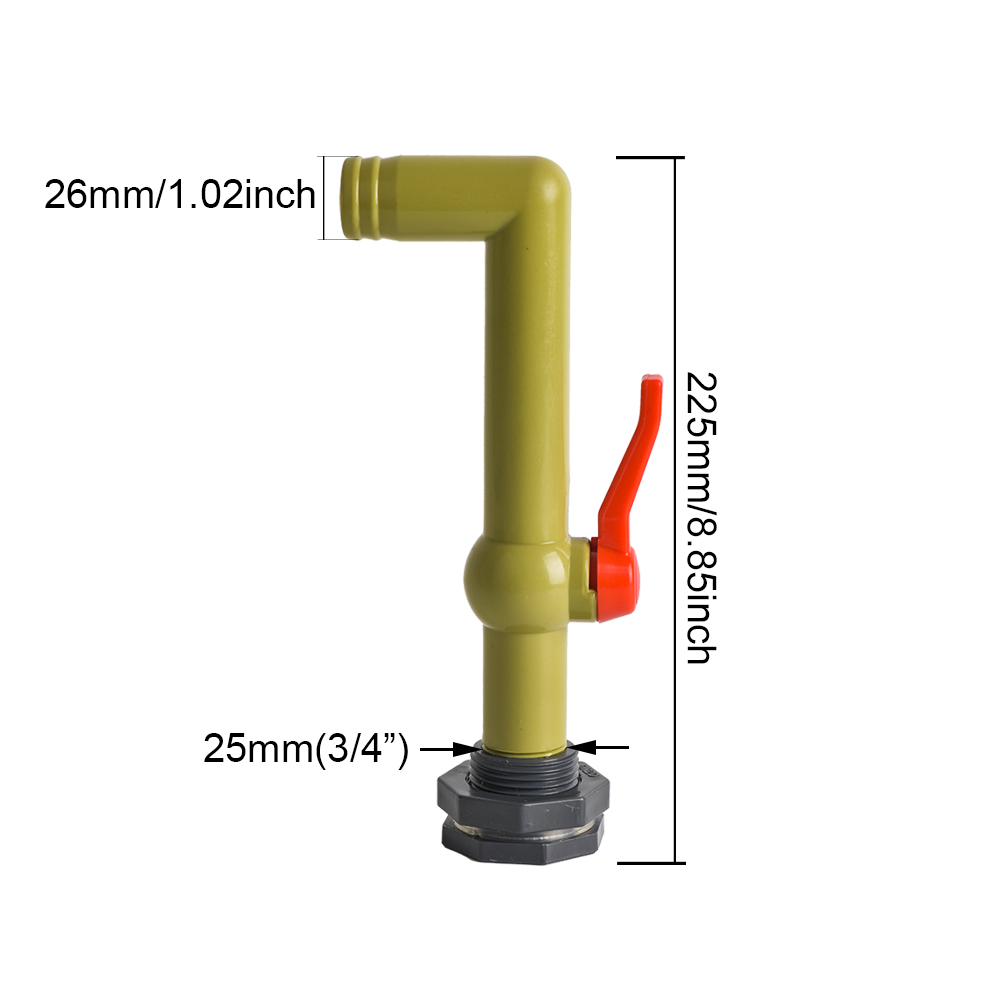 Rain Barrel Spigot Kit 1/2 3/4 1 inch Thread Kit with Bulkhead Fitting Hose Faucet Adapter for Water Tanks Garden Barrel: army green