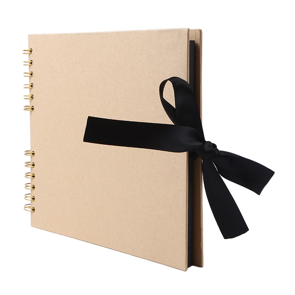 A4 Size 40 Sheets Kraft Paper Scrapbook Photo Albums for DIY Scrapbooking Anniversary Sketchbook Wedding Valentines Day