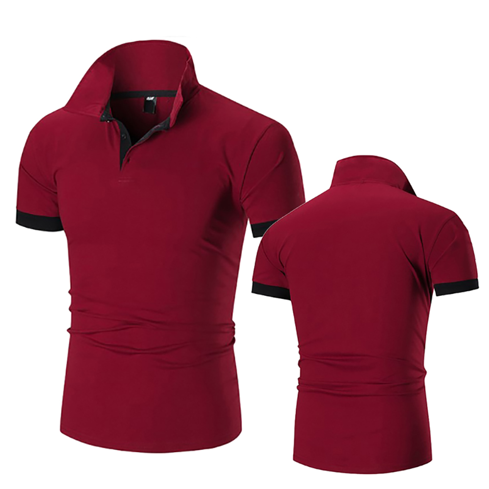Novedad de verano, Polo de manga corta con cuello hueco para hombre, camiseta transpirable de de negocios, ropa de masculina: XXXL / CAMEL