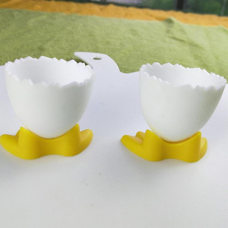 Niedlicher Eierbecherhalter, Eieröffner, Trenner, gekochter Ständer, Hühnerfüße, Eierablage, lustiges Besteck, Küchenutensilien, Gadgets für Heimdekoration