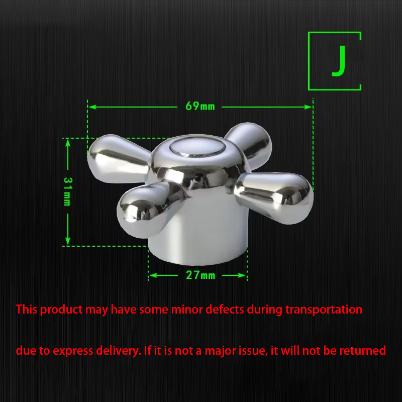 Cold Faucet Switch Handle Kitchen Bathroom Accessories Chrome Plated Shower Basin Handwheel Mixer Tap Spool Repair Parts