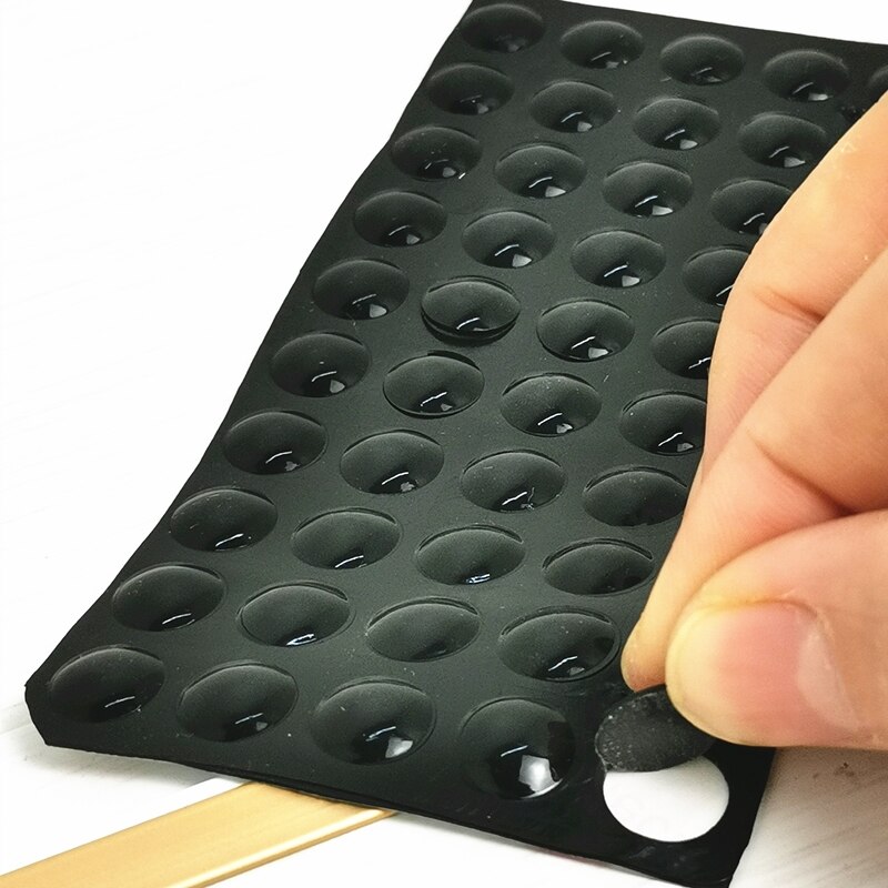 10 x 2mm sort dørstop gummidæmper buffer kabinet kofangere silikone møbelpuder pude beskyttende hardware