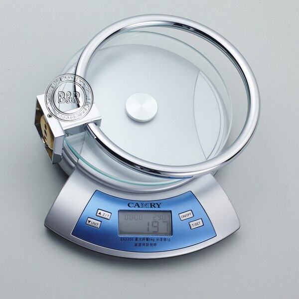 BECOLA rvs Badkamer accessoires Ring Ronde Handdoek Houder Oppervlak Chrome BR-87009