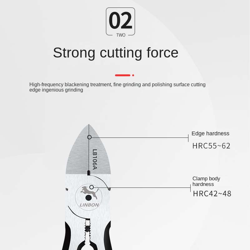 Linbon avbitertang 5 6 avisoleringstang sidekutter kabelfreser elektrikere gjør-det-selv reparasjon håndverktøy