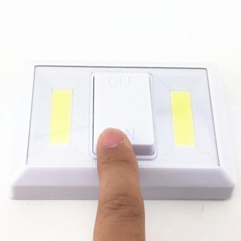 Adhesive Switch COB LED Light Lamp Wall Light Battery Operated Cabinet Light #027