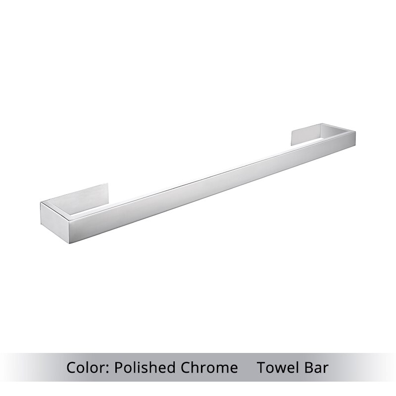 Soporte de papel higiénico pulido, ganchos para Toalla de baño, Kit de accesorios, barra de acero inoxidable, montaje de pared del dormitorio, conjuntos de herramientas de baño: PC-Towel bar