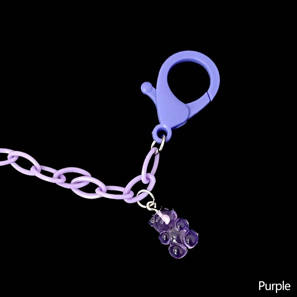 Candy Beer Handgemaakte Regenboog Kralen Vrouwen Girl Candy Kleur Kralen Masker Ketting Met Glazen Lanyard Anti-verloren Anti-strike: 04