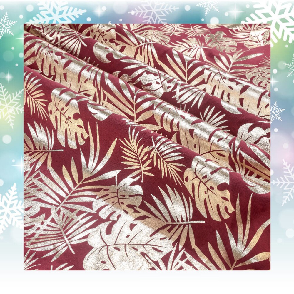 Monstera Leaf Pattern Tablecloth Cotton Linen Dining Table Cloth Dustproof Table Cloth (White)