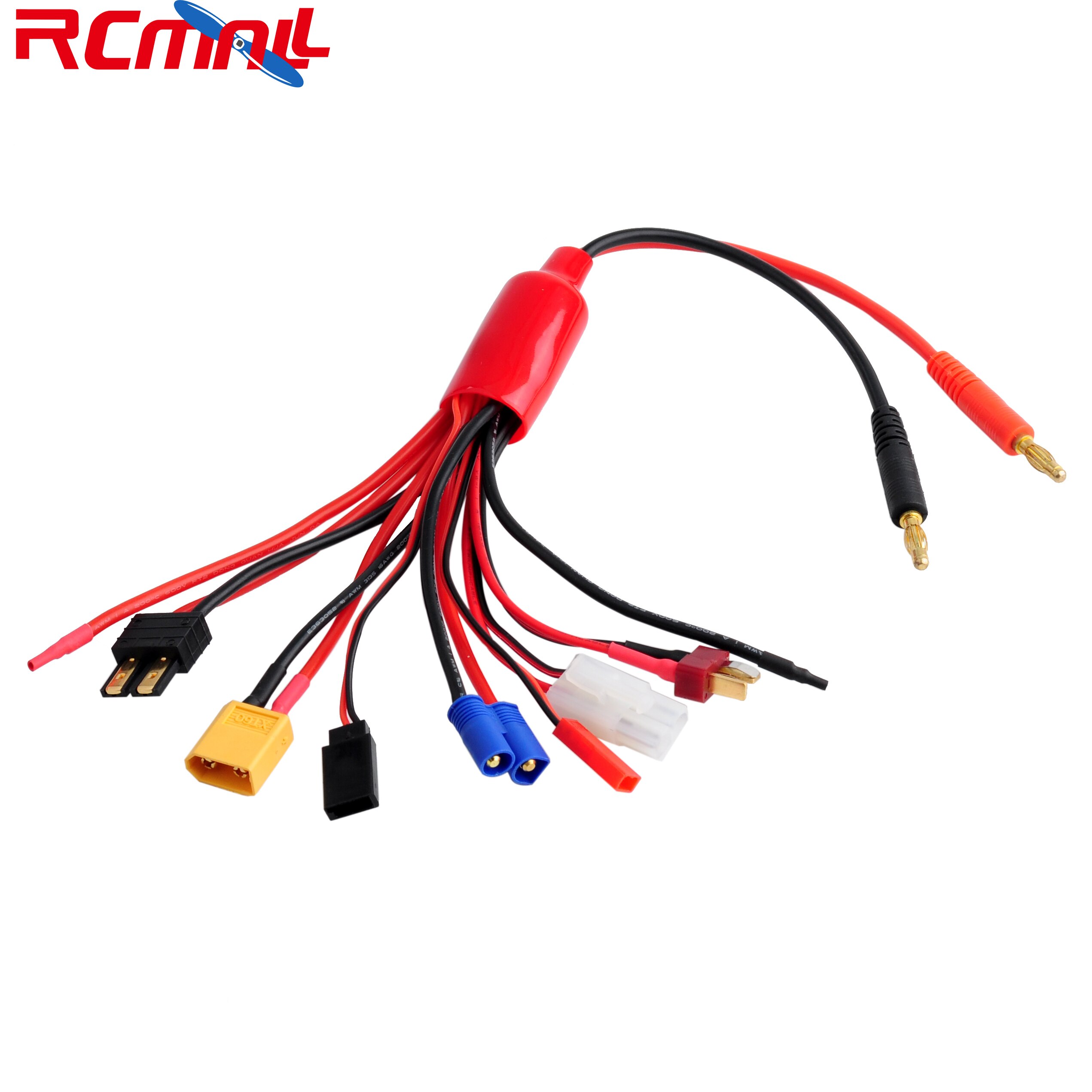 8 in 1 RC Lipo Battery Charger Adapter Connector Splitter Cable Convert Wire for TRX, Tamiya, EC3, JST, Futaba, XT60, T- Dean