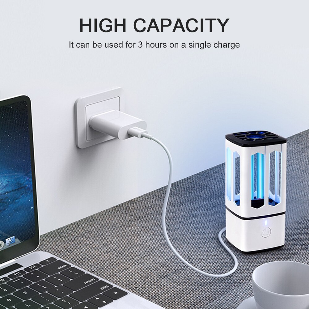 Uv Desinfektion Licht Tragbare UV Entkeimungslampe USB Aufladbare Haushalt UVC Sterilisator LED Licht Milbe Sterilisator