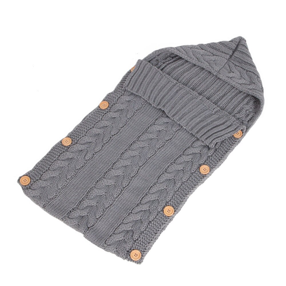 Herfst En Winter Zuigeling Breiwol Knoppen Slaapzakken Kinderkleding Ontvangen Dekens: 9