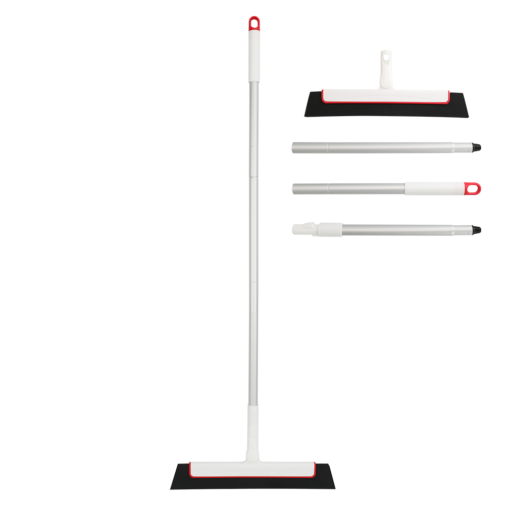 Cleanhome 38 Inch Verstelbare Zuigmond Bezem Glas Ruitenwisser Water Veegmachine Voor Badkamer Glas Window Cleaning Floor Ruitenwisser Bezem: White