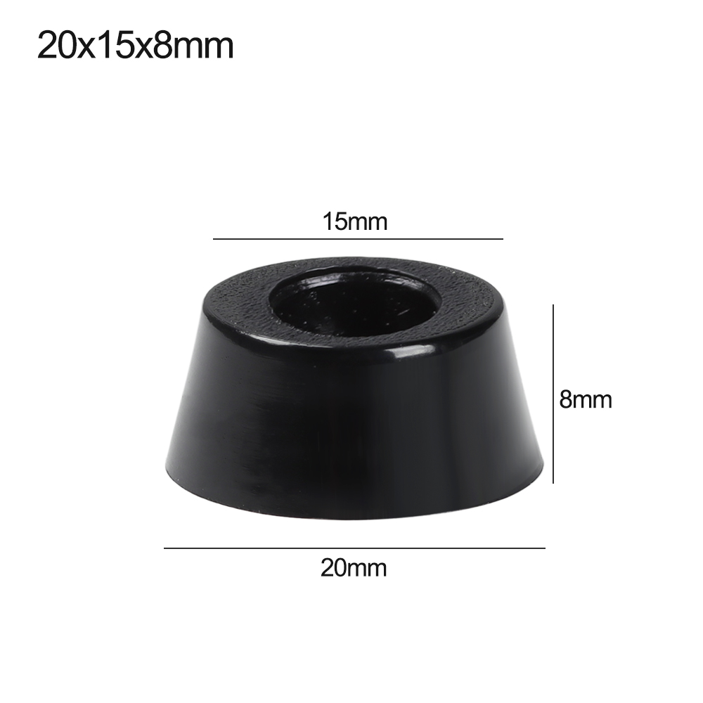 10 Stuks Speaker Kast Meubels Stoel Tafel Doos Conische Rubber Voet Pad Rvs Stand Schokdemper Stroefheid: Donkergrijs