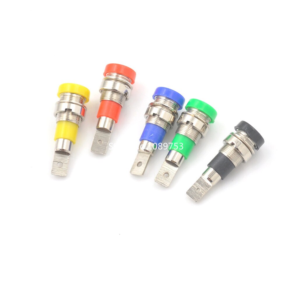 Connecteur banane femelle 2mm, 5 pièces, en laiton, pour montage sur panneau, pour fiche banane Non blindée