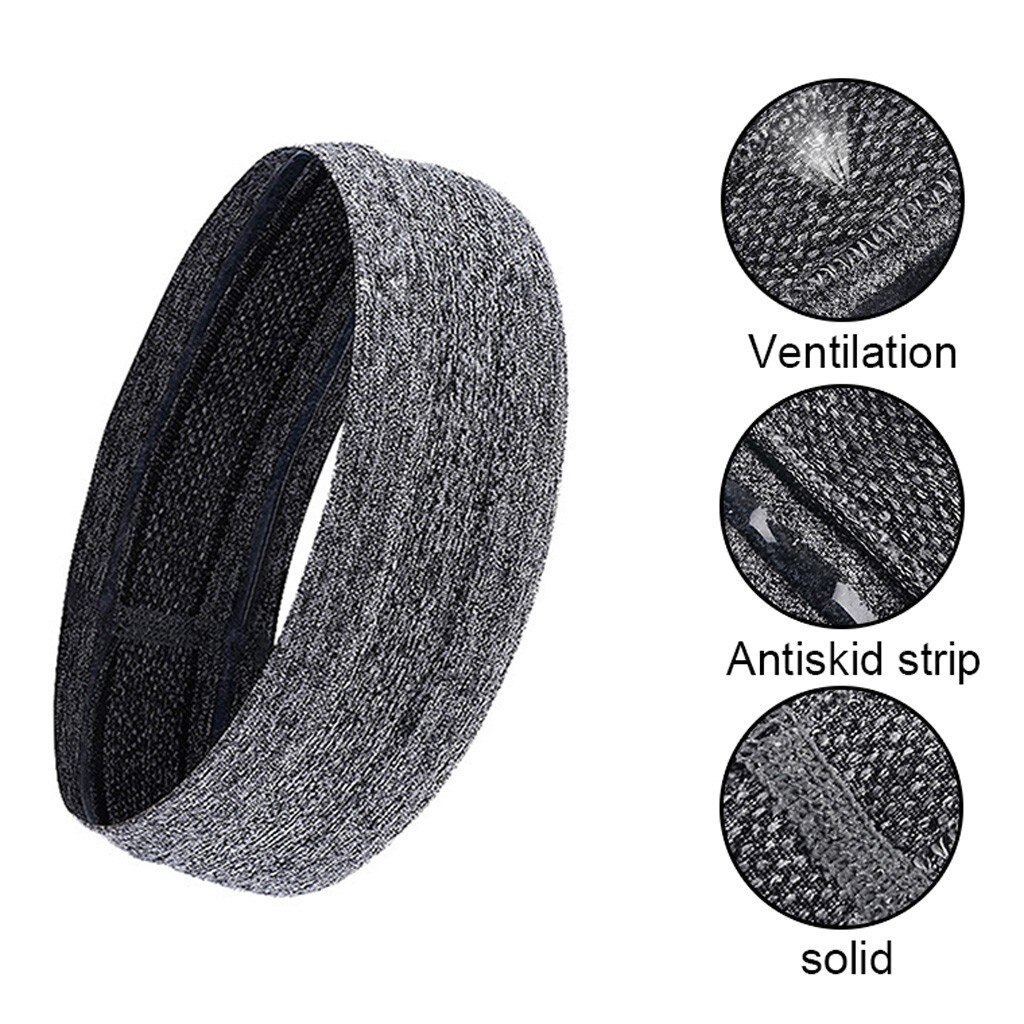 Unisex Elastische Zweetband Sport Gym Hoofdband Workout Absorberende Yoga Hoofdband Fitness Effen Kleur Outdoor Running Hoofdband