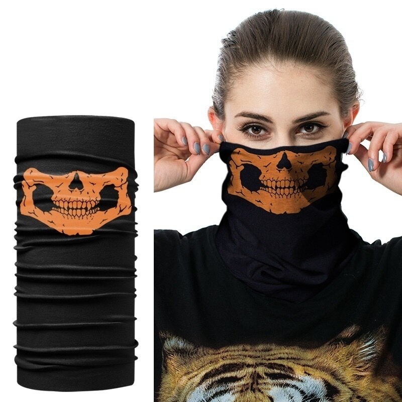 Luftvåben kranium rørformet beskyttende støvmaske bandana motorcykel ridning polyester tørklæde ansigt hals varmere maske
