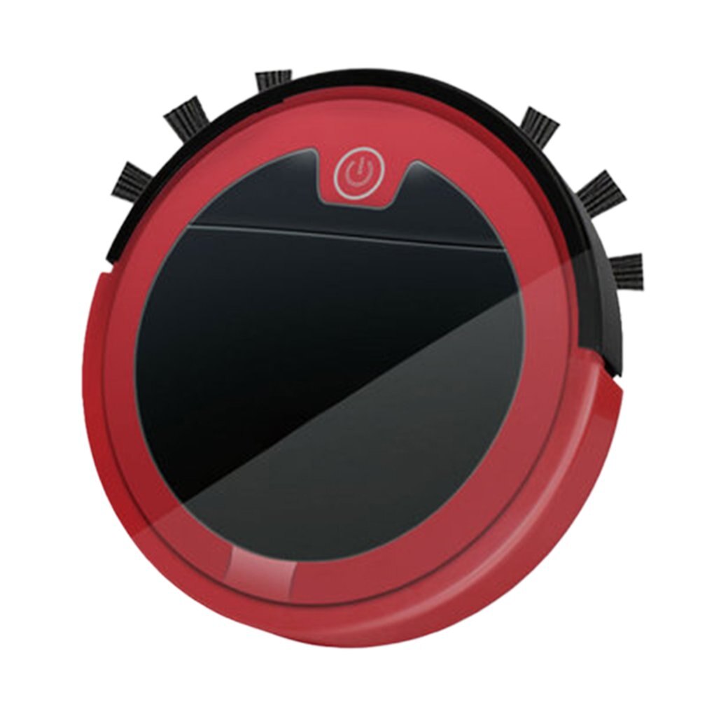 Intelligent Sweeping Robot With Remote Control Single Mop Dust Collector Home Sweeping Robot Floor Cleaning Tools: Red