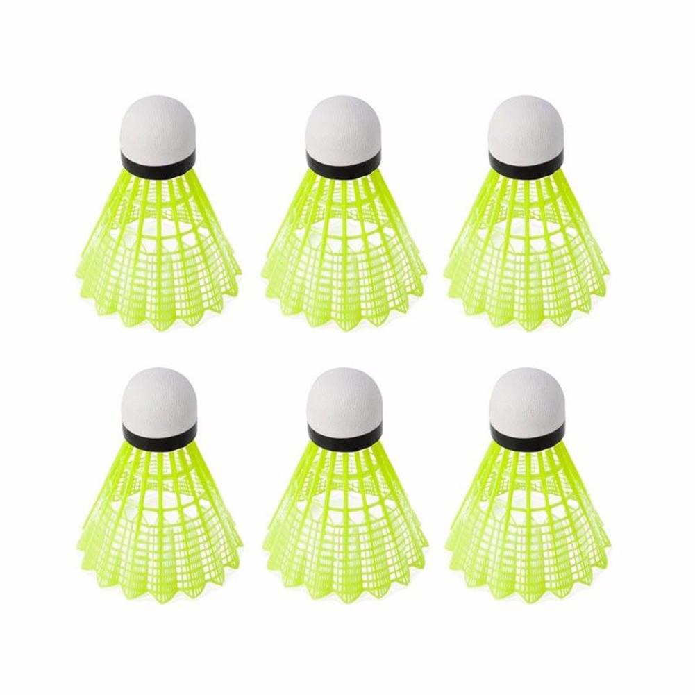 Ballon de Badminton en Nylon, 6 pièces, plume jaune, oiseaux, Sports d'intérieur et d'extérieur, entraînement: Default Title
