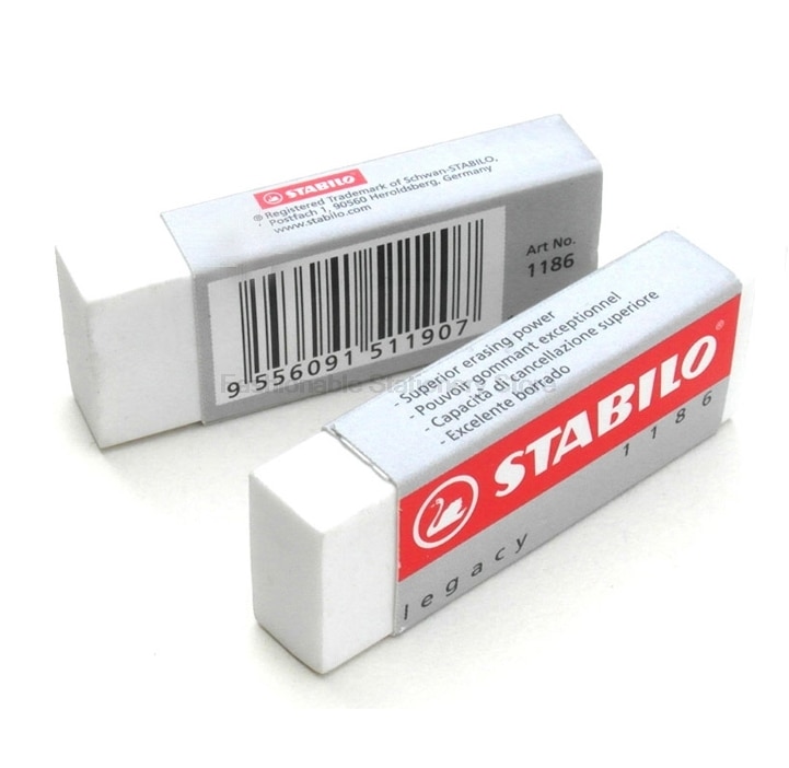 Goma de borrar Stabilo 1186, goma suave de borrar fácilmente, ecológica, 6 unids/lote