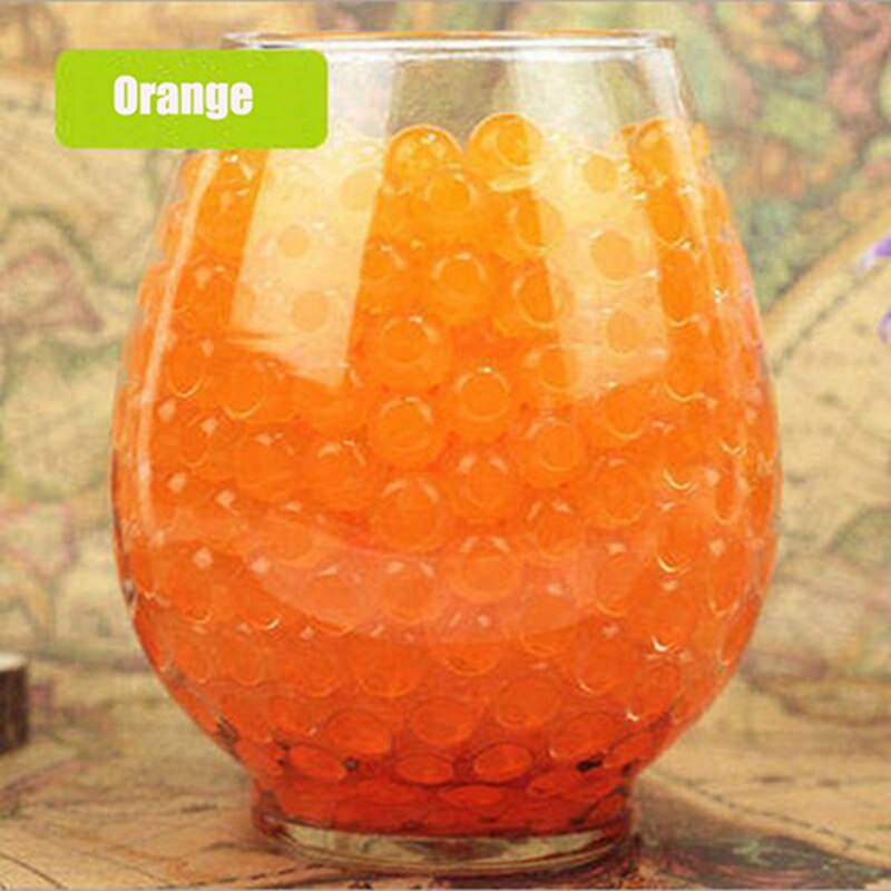 Perles d'eau magiques en cristal pour enfants, 500 pièces, jouets pour enfants, fleurs en croissance, boules d'hydrogel, décoration de maison en pot: Orange