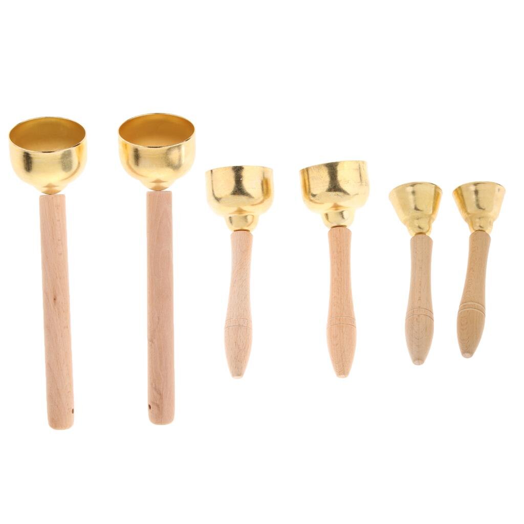 1 Paar Hand Bell Tinkle Bell Tafelbel Voor Muziek Onderwijs Speelgoed Tool