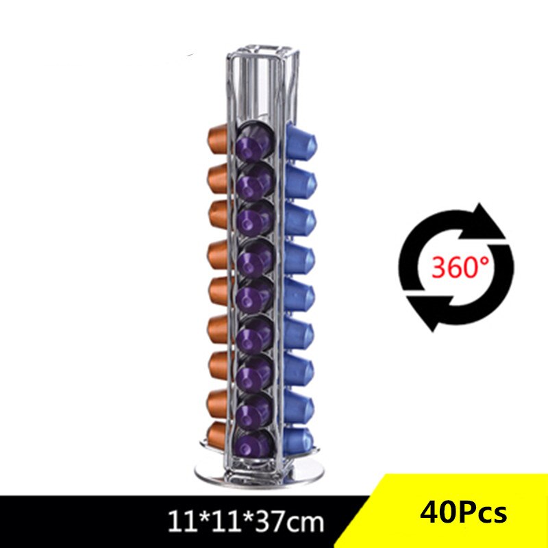 Koffie Capsule Cafe Pod Houder Opslag Lade Koffie Capsules Organizer voor 40pcs Nespresso Capsules Rack Houder Plank: 2