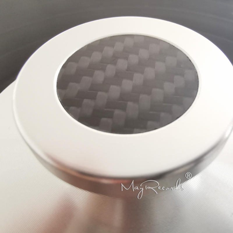 Carbon Fiber Bottom Abum LP Record Clamp Disc Stabilizer Record Weight Super Nice 334g