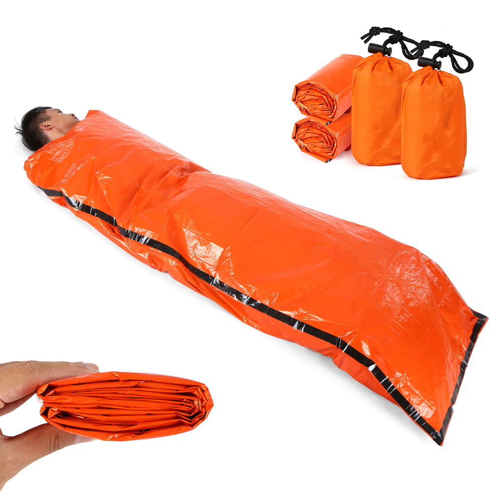 2PCS/1PC Notfall Decke mit Kompression Sack Tragbare Leichte Notfall Schlafsack Für Camping Reise Rucksack