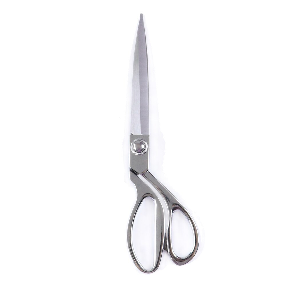 K38 Stainless Steel Tijeras Costura Gold-Plated Tailoring Fabric Scissors Home Office Sharp Sewing Cloth Cutting Scissors 26 CM: silver