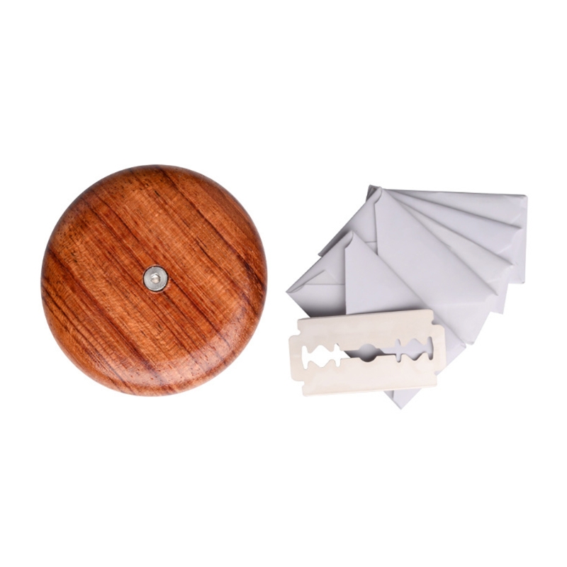 Cuchillo de madera para pan, maquinilla de afeitar con bolsa de almacenamiento, herramienta de corte de puntuación de masa Lame de pan redondo para panaderos de masa de pan DIY: 2