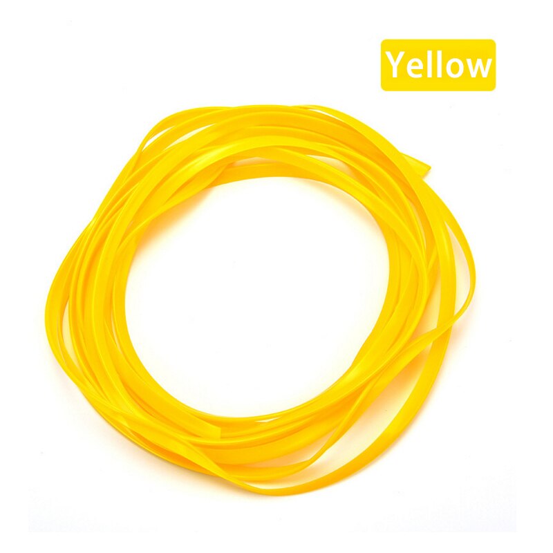 Universell bil styling interiør utvendig dekor stripe dashbord dør kant tape molding trim protector ripe solid farge: Gul