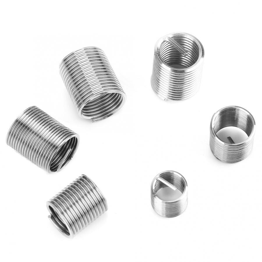 screw thread repair 50pcs M8-M12 Fine Thread Stainless Steel Coiled Wire Helical Screw Thread Inserts Set stainless steel