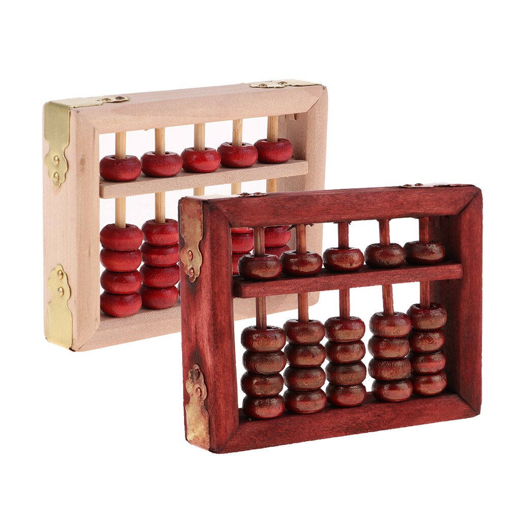 Wooden Chinese Bead Arithmetic Abacus Classic Counting Collectable