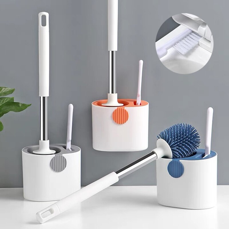 Tpr Silicone Toiletborstel Muur Gemonteerde Staande Wc Schoonmaken Gereedschap Met Base Home Borstel Badkamer Accessoires