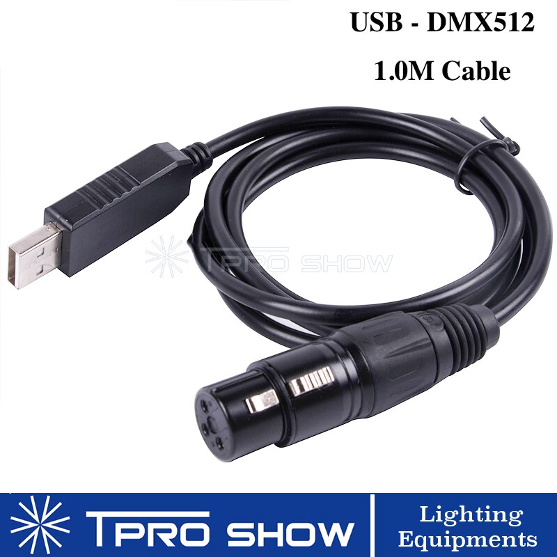 1Meter DMX To USB Converter Interface Adapter Cable Stage Lighting