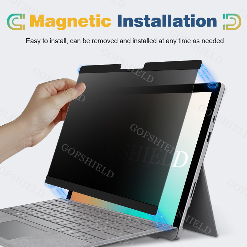 Magnetic Adsoption Privacy Filter Tablets Anti SPY Screen Protector Film For Surface Pro 4 5 6 7 8 9 X Laptop 13.5 inch Washabel