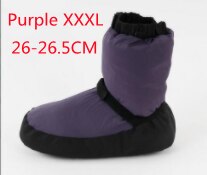 Balet rozgrzewka botki baleriny kobiety dziewczęta zamek Flo balet punkt ciepłe buty taniec baletowy rozgrzewka: purpurowy Size XXXL
