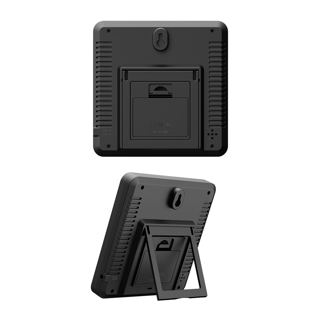 Mini Digital Clock HD LCD Screen Display Thermometer Hygrometer Alarm Clock With Dual Units Dual Alarms Sensor Gauge