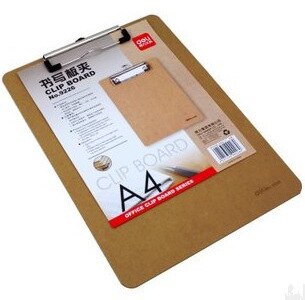 Deli Wooden Material Writing Board File Organizer A4 Wood Flat Clamp Office Supplies Noteboard File Folder Office Organizers
