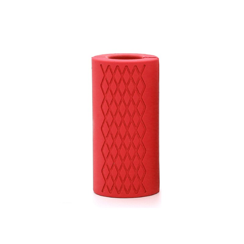 Dumbbell Silicone Handle Fitness Practical weightlifting Thick Fat Handle Pull Up Protective Support Silicone Dumbbell Thick Bar: Red