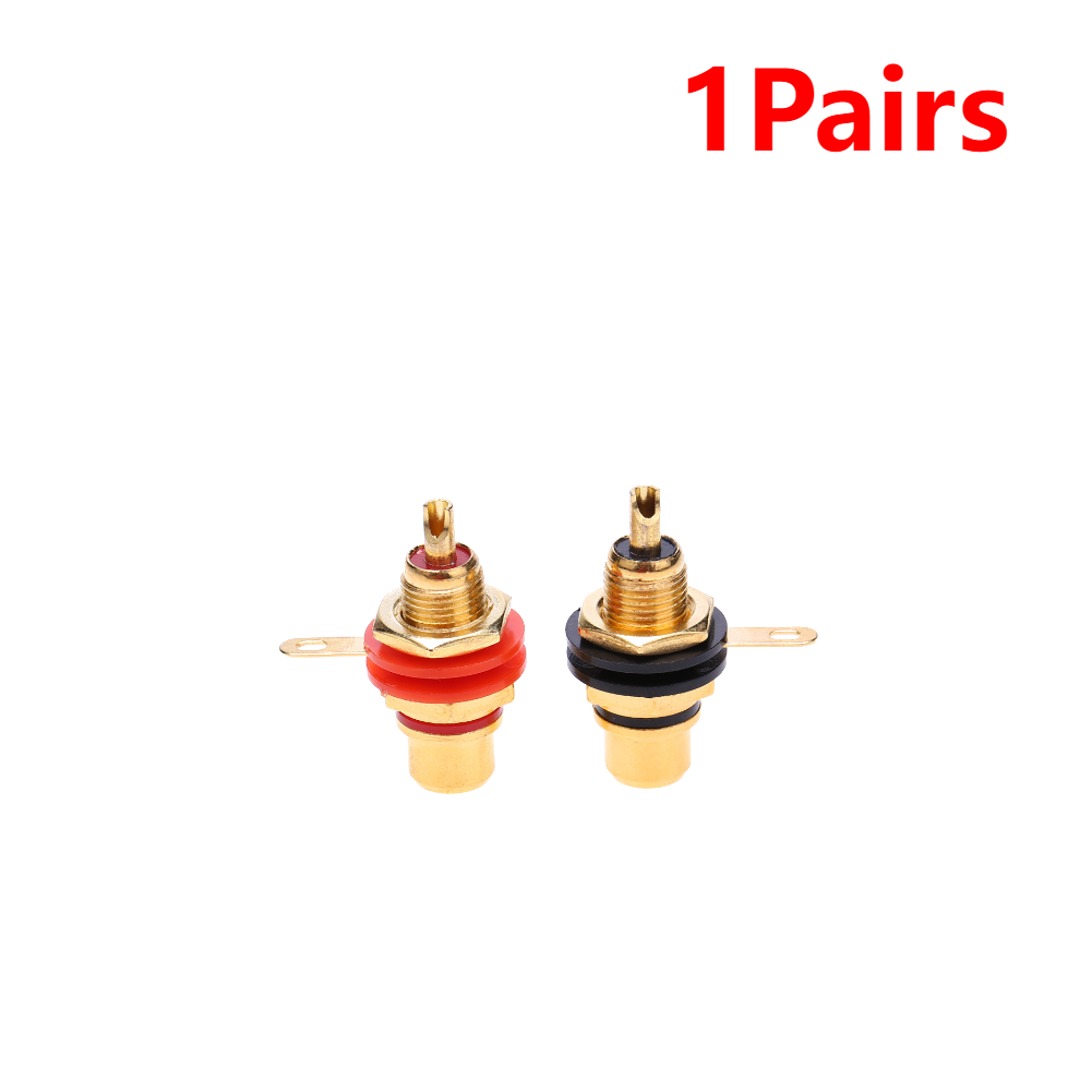 1-5 Paare rca Buchsen stecker Chassis Tafel montieren Adapter Audio- Stecker Mini Zink legierung Vergoldung Audio- Terminal Stecker: Weiß