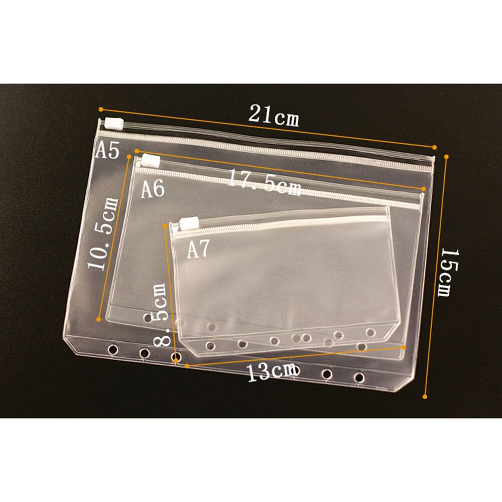 Estuches de PVC impermeables para lápices para niñas, material escolar lápiz para oficina, material escolar, 1 unidad: Transparent  A5