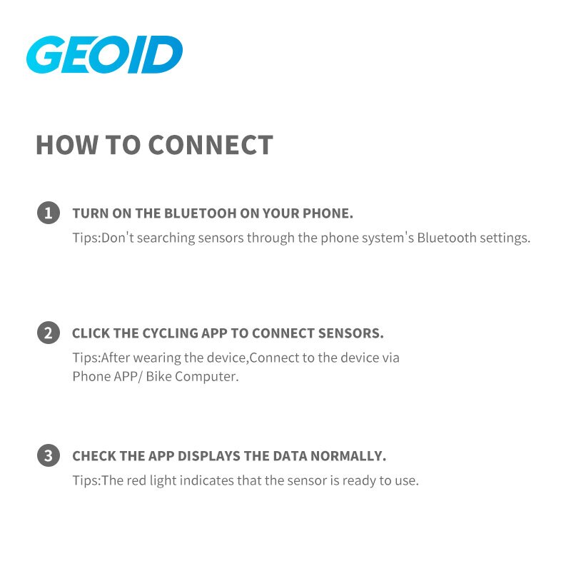 Geoid Chest Strap Heart Rate Sensor Mover Bluetooth Monitor ANT Smart Bicycle Sensor Bike Computer Waterproof For Wahoo Garmin